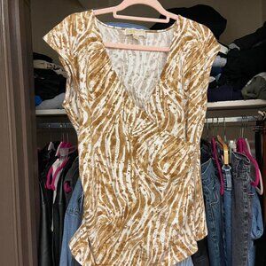 Michael Kors Women's Gold and Yellow T-shirt